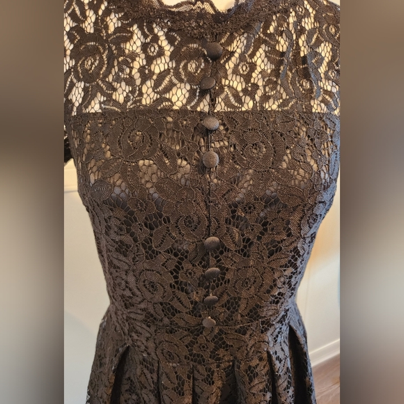 Vintage Black Lace Dress - Picture 5 of 8
